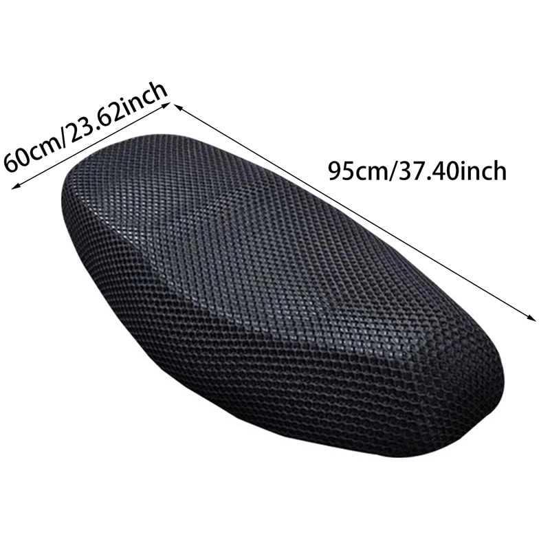 Motorcycle Breathable Mesh Seat Cover Heat Insulation AntiSlip Shock Absorption Pad For Comfort A 4