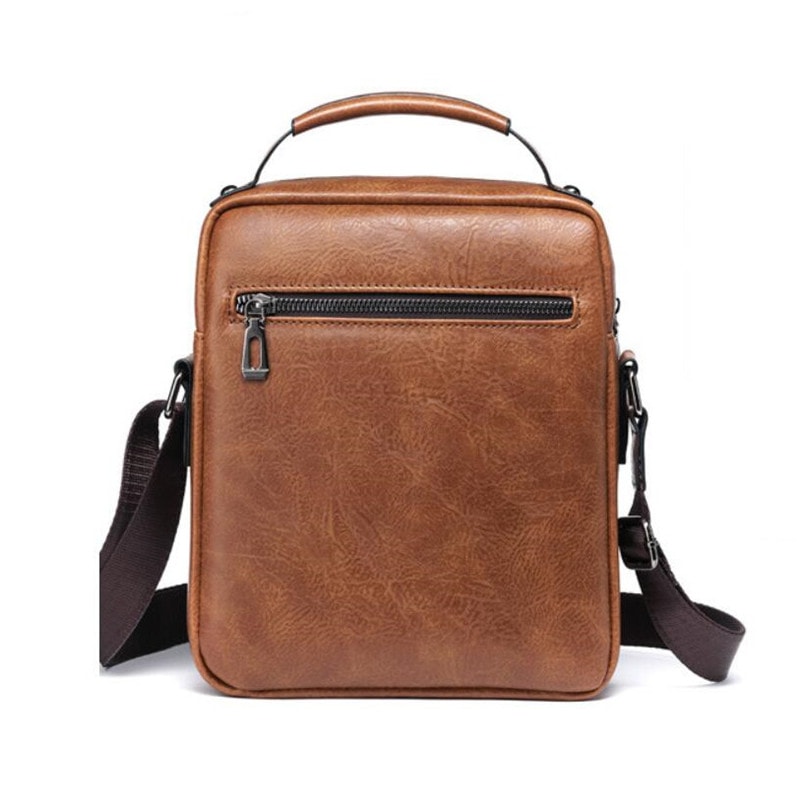 Mens Leather Crossbody Sling Bag Durable HighQuality Travel Pack For Men 2