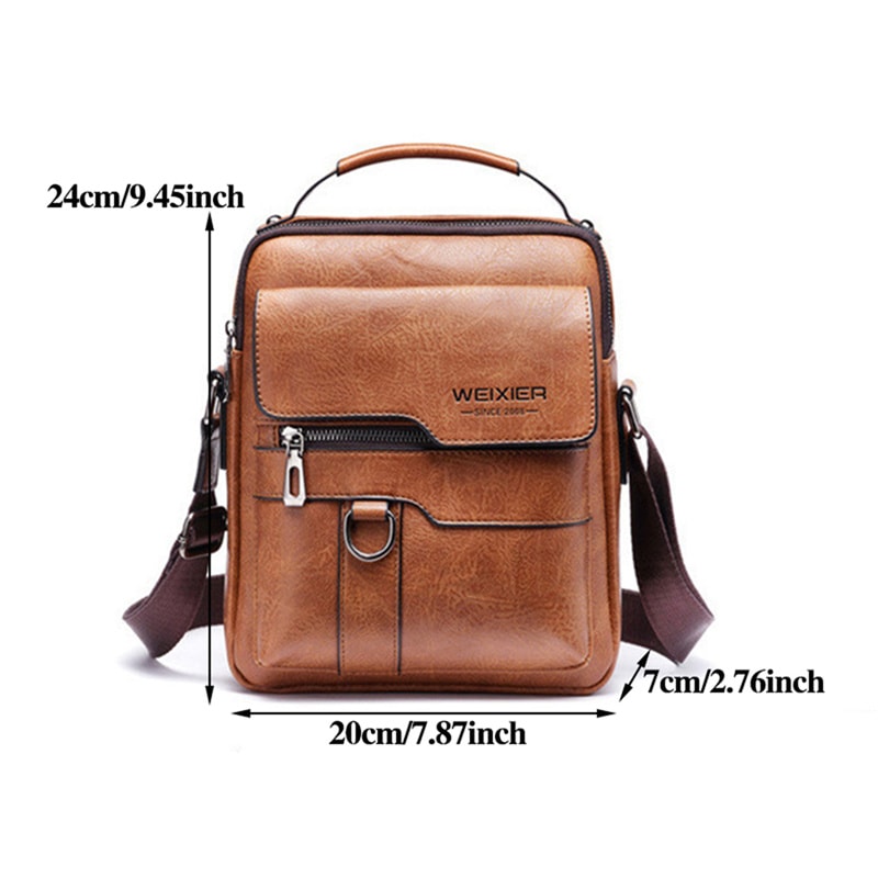 Mens Leather Crossbody Sling Bag Durable HighQuality Travel Pack For Men 5