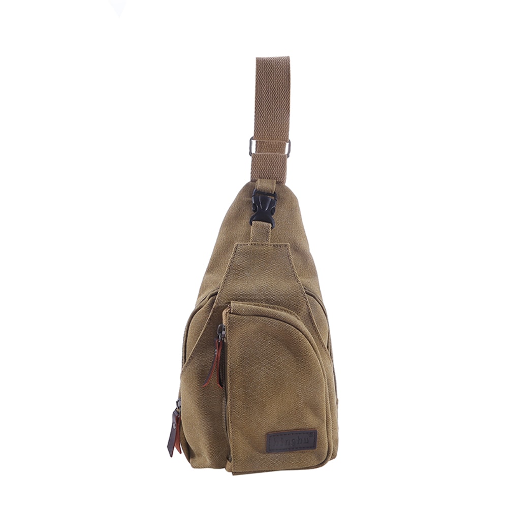 New Mens Vintage Canvas Satchel Shoulder Sling Chest Pack Multifunctional Outdoor Small Shoulder B