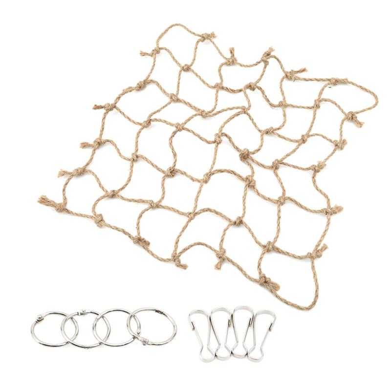 Parrot Climbing Net Bird Toy With Hook EcoFriendly Rope Hammock For Birds To Swing Climb And Chew 6