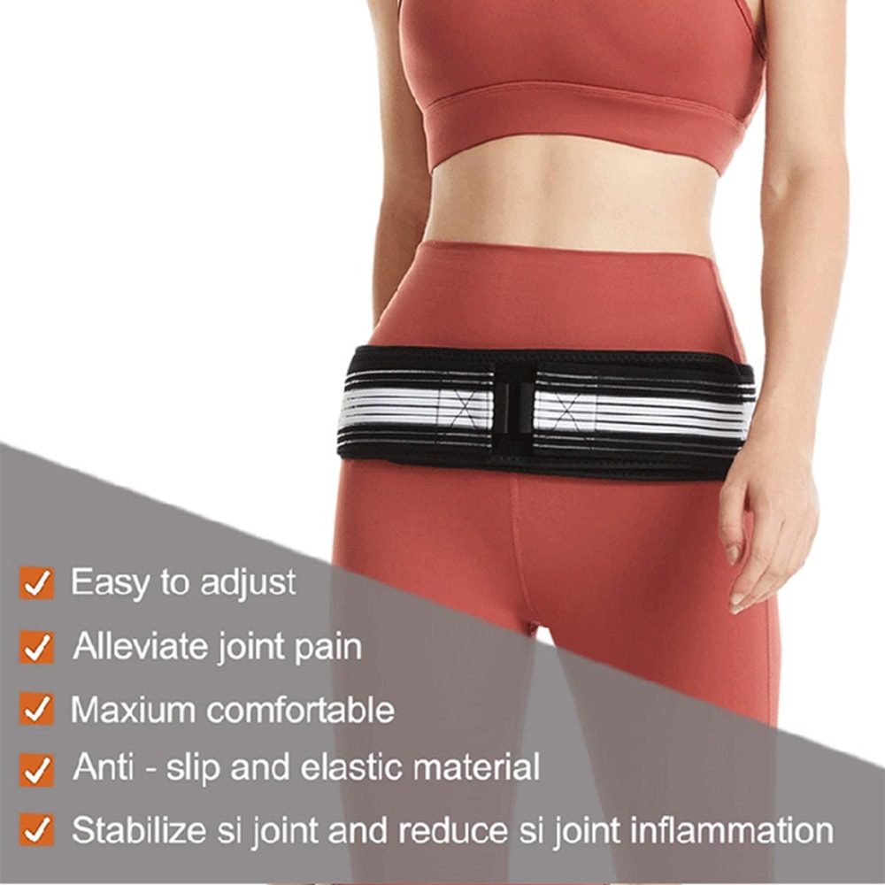 Adjustable SI Joint Belt For Hip Lower Back Pain Relief Supportive Postpartum Pregnancy Girdle 2
