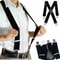 Heavy Duty Mens Suspenders Adjustable Elastic XBack Braces With Strong Clips 0