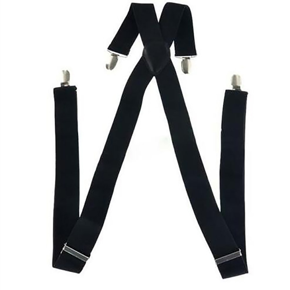 Heavy Duty Mens Suspenders Adjustable Elastic XBack Braces With Strong Clips 2