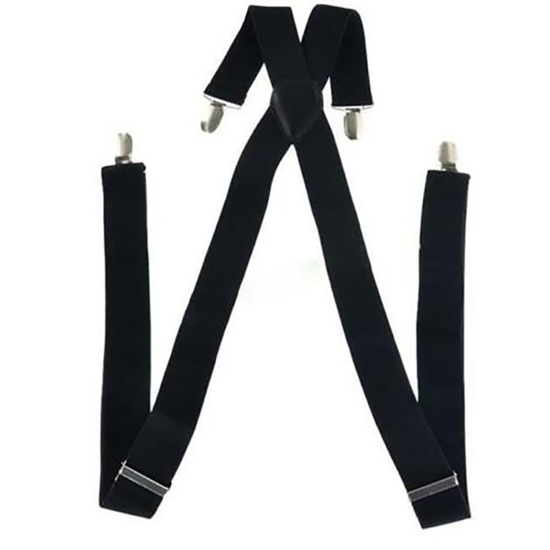 Heavy Duty Mens Suspenders Adjustable Elastic XBack Braces With Strong Clips 2