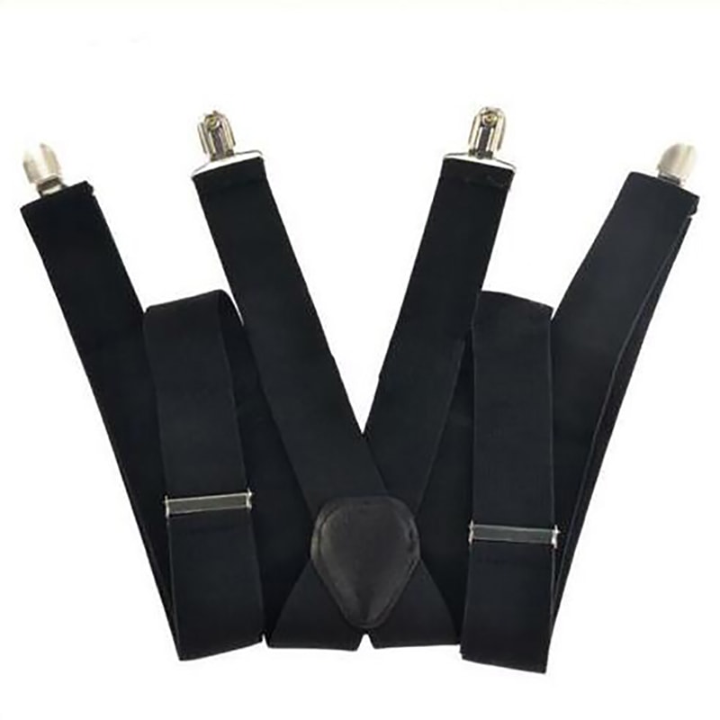 Heavy Duty Mens Suspenders Adjustable Elastic XBack Braces With Strong Clips 3