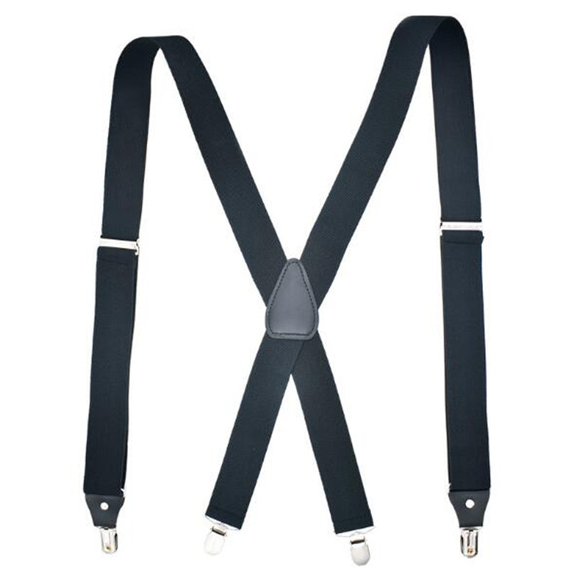 Heavy Duty Mens Suspenders Adjustable Elastic XBack Braces With Strong Clips 7