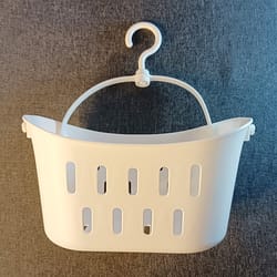hanging bathroom drain basket with rack - shower sink organizer for kitchen sundries