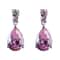 Luxury Purple Crystal Dangle Earrings For Women Elegant Bohemian Floral Drop Earrings 1