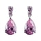 Luxury Purple Crystal Dangle Earrings For Women Elegant Bohemian Floral Drop Earrings 1