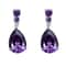Luxury Purple Crystal Dangle Earrings For Women Elegant Bohemian Floral Drop Earrings 2