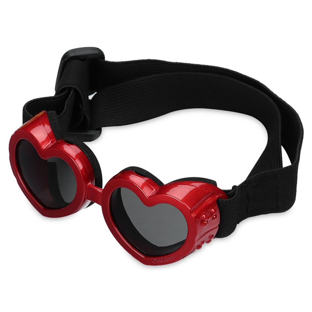 HeartShaped Dog Sunglasses With UV Protection And Adjustable Strap For Pets 5