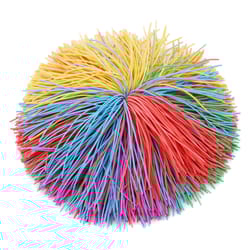 anti-stress rainbow fidget koosh ball for kids, autism, and special needs - sensory stretchy stress relief toy