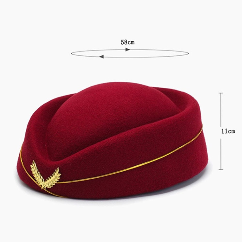 Air Hostess Beret Hat For Women Formal Uniform Accessory For Parties Costumes 4