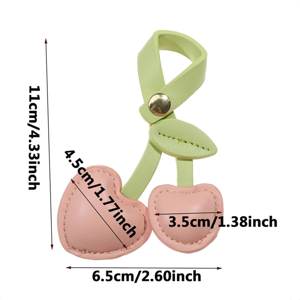 Cherry Keychain Pendant DIY Craft Accessories For Bag Decoration Heart Key Chain Cute Customizab 5