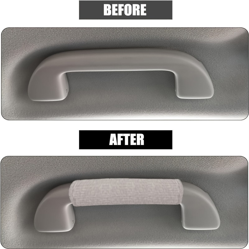 Car Roof Armrest Suede Cover Premium Auto Interior Pull Handle Gloves Protection 3