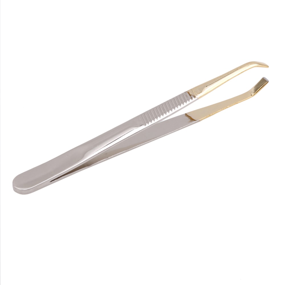 Stainless Steel Slant Tip Tweezers For Eyebrows And Eyelashes Professional Makeup Tool 3