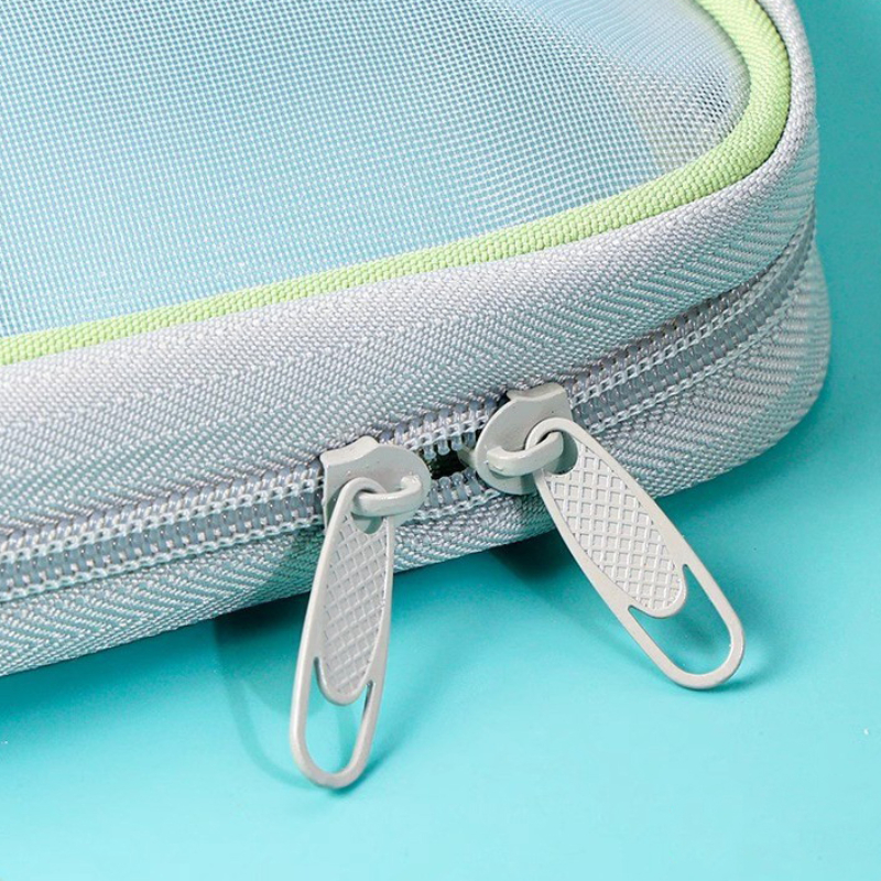 Large Capacity Mesh Zipper Organizer Bag Durable Storage For Office School Supplies 3