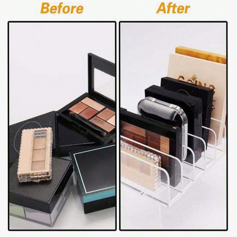 Compartment Transparent Makeup Organizer For Eyeshadow Palettes And Cosmetics Storage Box For Vanit 3