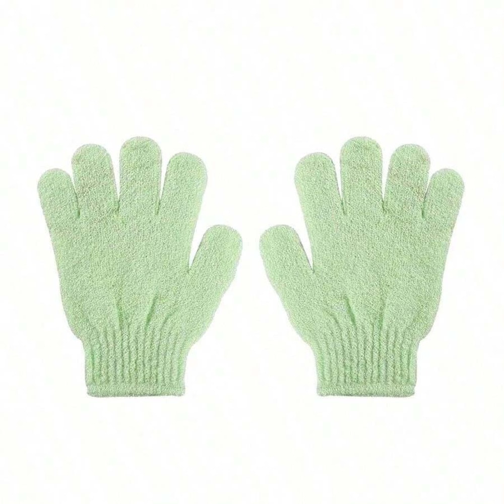 Reversible Exfoliating Shower Gloves DualSided Body Scrub Gloves For Cleansing Back Scrubbing 6