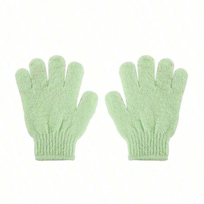 Reversible Exfoliating Shower Gloves DualSided Body Scrub Gloves For Cleansing Back Scrubbing 6