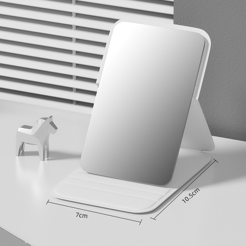 Portable Folding Mini Makeup Mirror Adjustable Handheld Mirror For Dorm Office Use 2