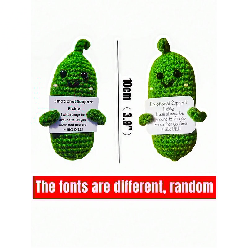 Cute Handmade Plush Cucumber Doll With Positive Message Perfect Valentines Day Gift For Kids Coup 3