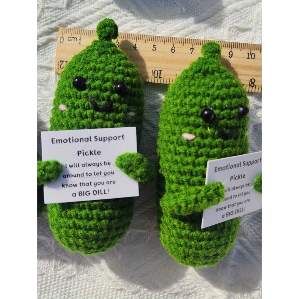 Cute Handmade Plush Cucumber Doll With Positive Message Perfect Valentines Day Gift For Kids Coup 1