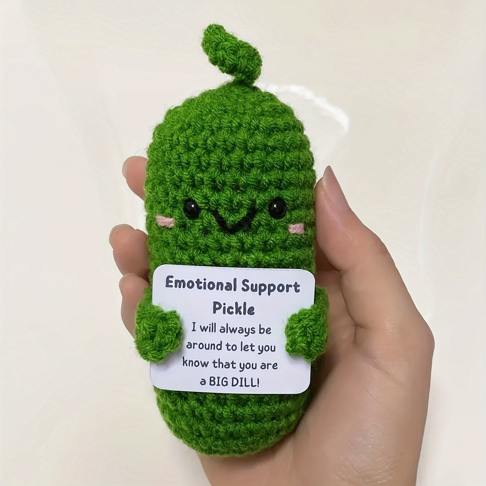 Cute Handmade Plush Cucumber Doll With Positive Message Perfect Valentines Day Gift For Kids Coup 2