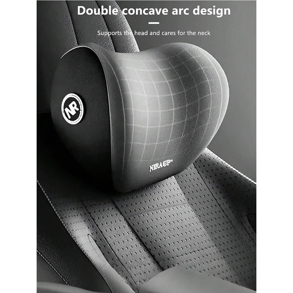 Memory Foam Car Headrest Lumbar Support Cushion Comfortable Backrest For Improved Posture 3