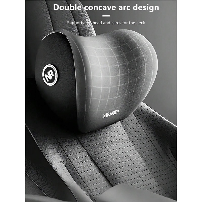 Memory Foam Car Headrest Lumbar Support Cushion Comfortable Backrest For Improved Posture 3