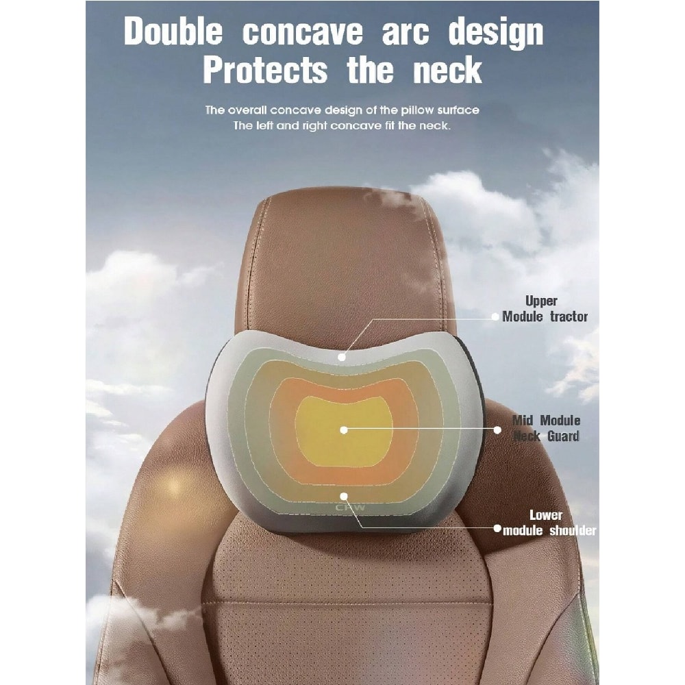 Memory Foam Car Headrest Lumbar Support Cushion Comfortable Backrest For Improved Posture 5