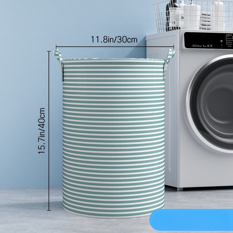 Foldable Minimalist Striped Laundry Basket MultiPurpose Collapsible Storage For Bathroom Bedroom A 4