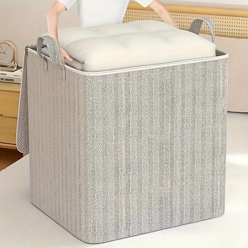 Extra Large Storage Box With Lid Durable SpaceSaving Design For Clothes Bedding And Home Organizat 2