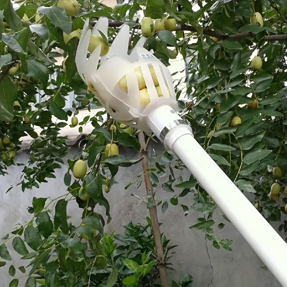 Yellow Polypropylene Fruit Picker Lightweight Reusable Ergonomic Tool For Garden Harvesting Orchar 4