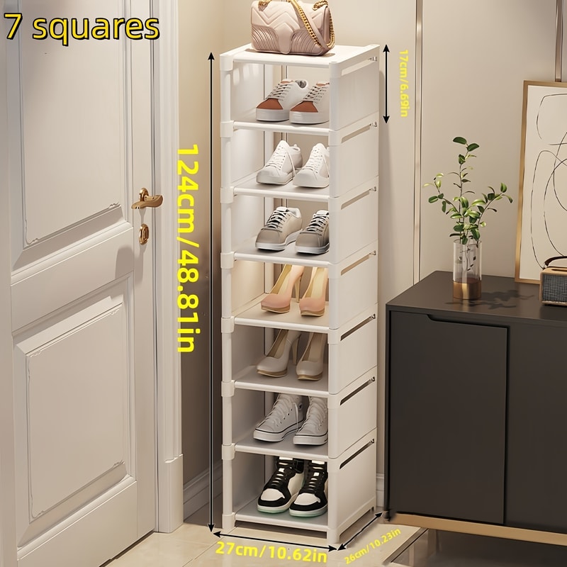 SpaceSaving Metal Frame Shoe Rack With MultiTier Fabric Shelves Easy Assembly For Sneakers Sandals 4