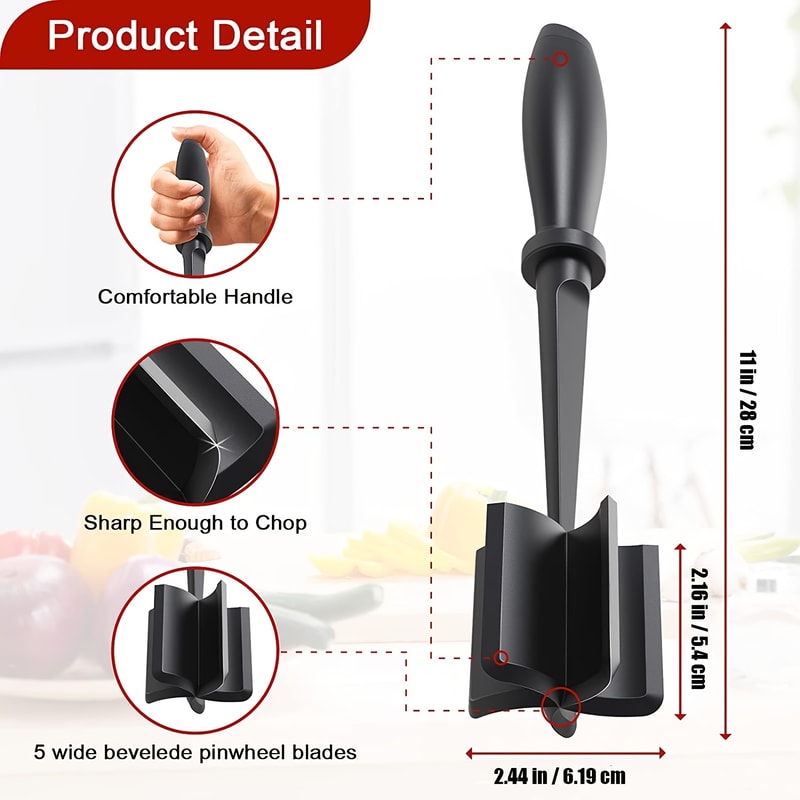 Premium Meat Chopper And Hamburger Smasher For Ground Beef Turkey And More HeatResistant NonSlip K 3
