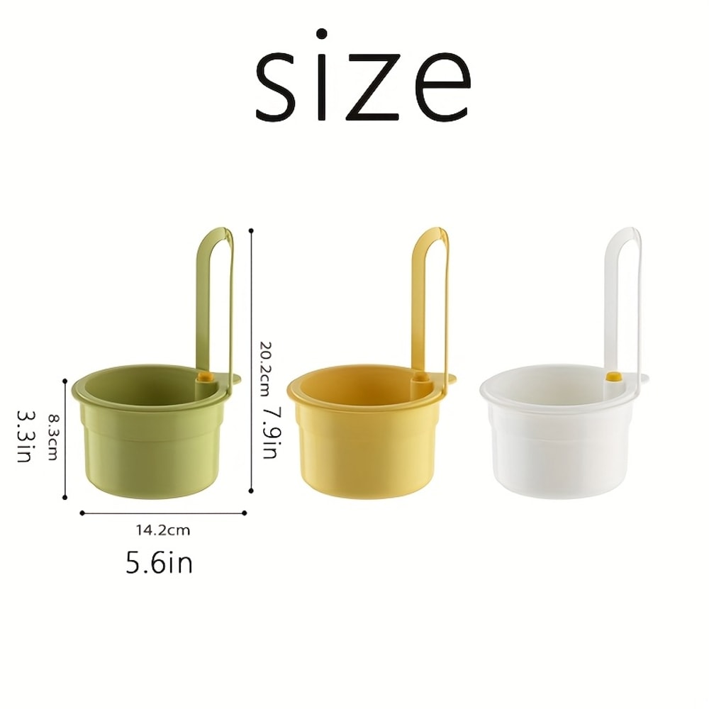 SpaceSaving Hanging Sink Basket For Kitchen And Bathroom Easy Install Split Filter Basket 8