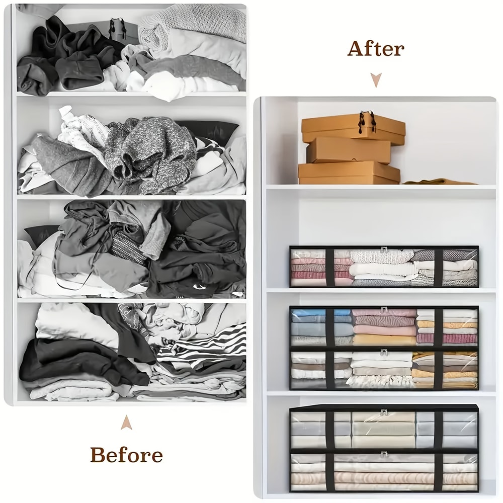 Premium Under Bed Storage Bag For Bedding And Clothes With Clear Window And Durable Handles 4