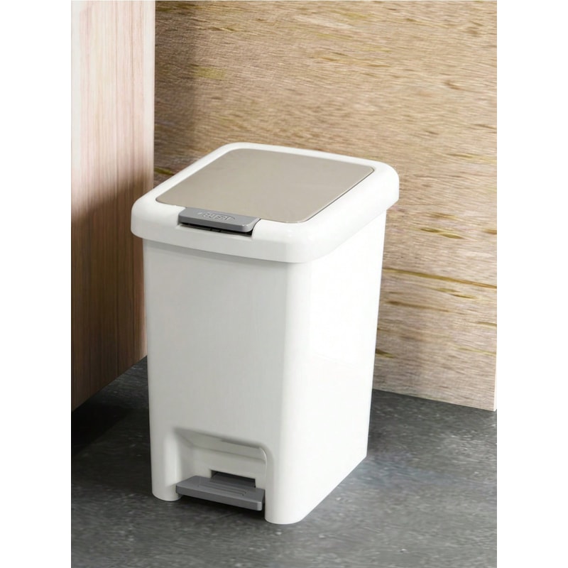 Modern Slim Foot Pedal Trash Can With Lid For Bathroom Kitchen And Office 1