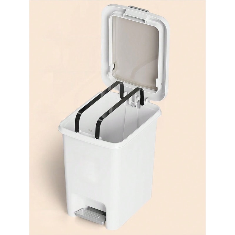 Modern Slim Foot Pedal Trash Can With Lid For Bathroom Kitchen And Office 3
