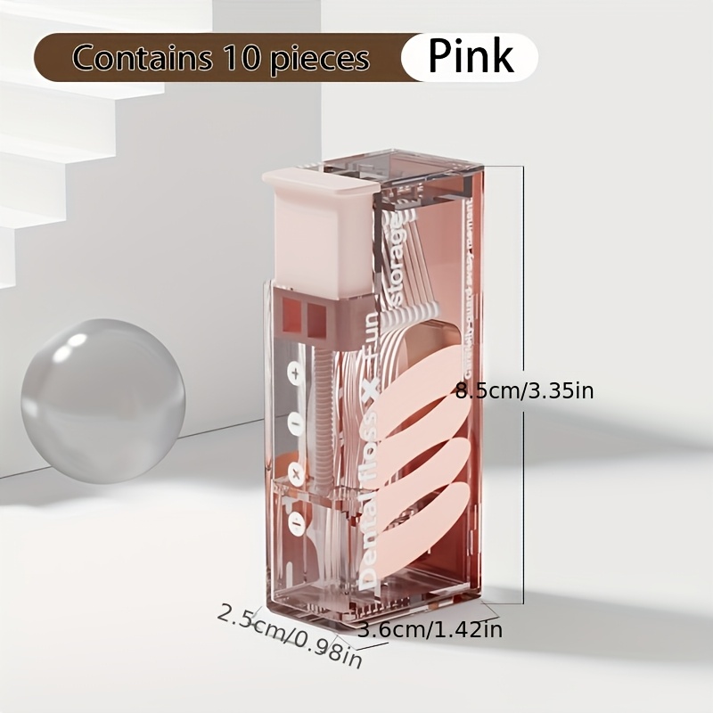 Portable Floss Dispenser With Automatic Ejectable Organiser Disposable Flossing Sticks For Easy Or 8