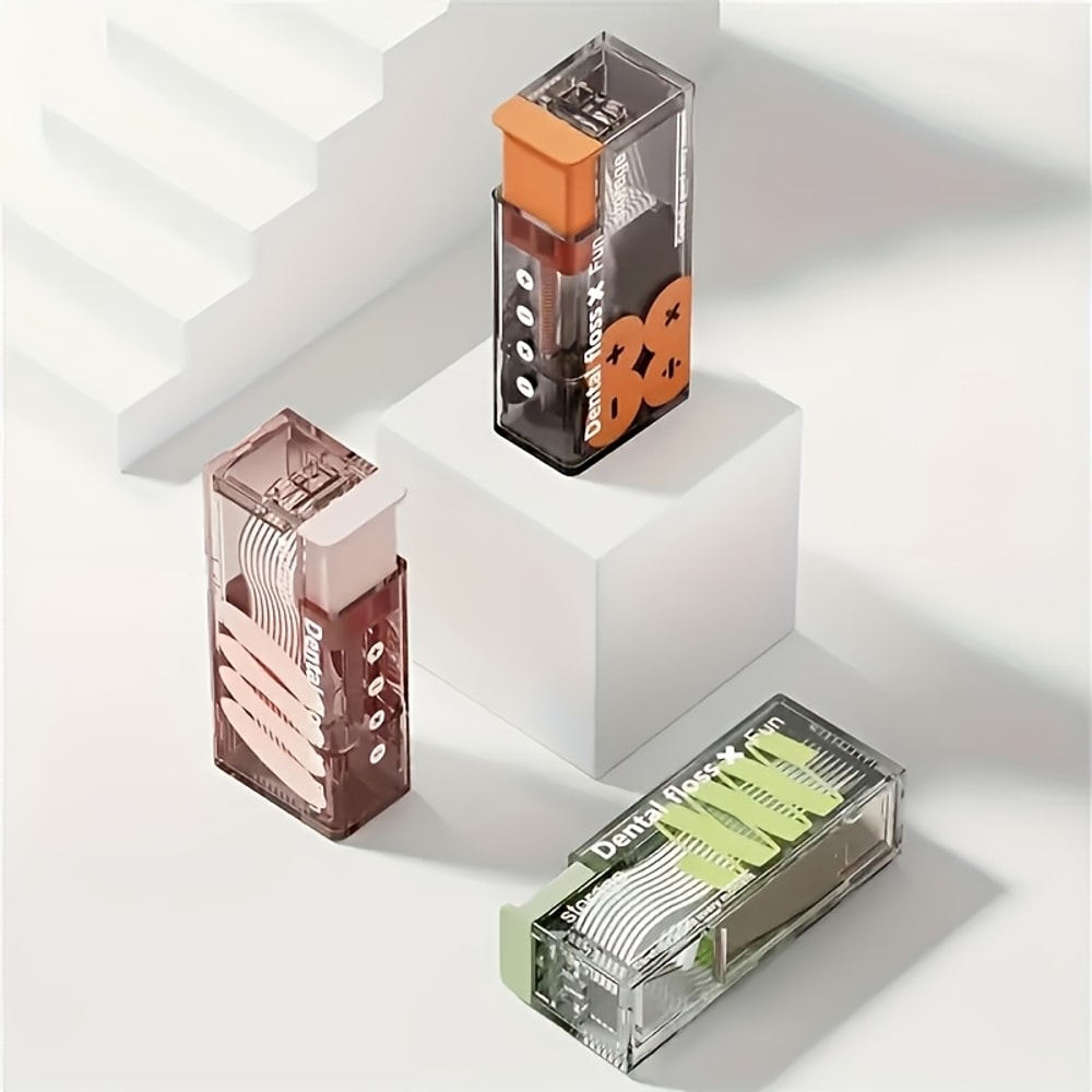 Portable Floss Dispenser With Automatic Ejectable Organiser Disposable Flossing Sticks For Easy Or 2