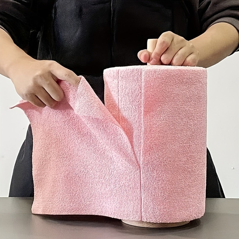 Reusable Kitchen Dish Cloth Roll Washable Cleaning Wipes Paper Towel Alternative Absorbent Rag For 1