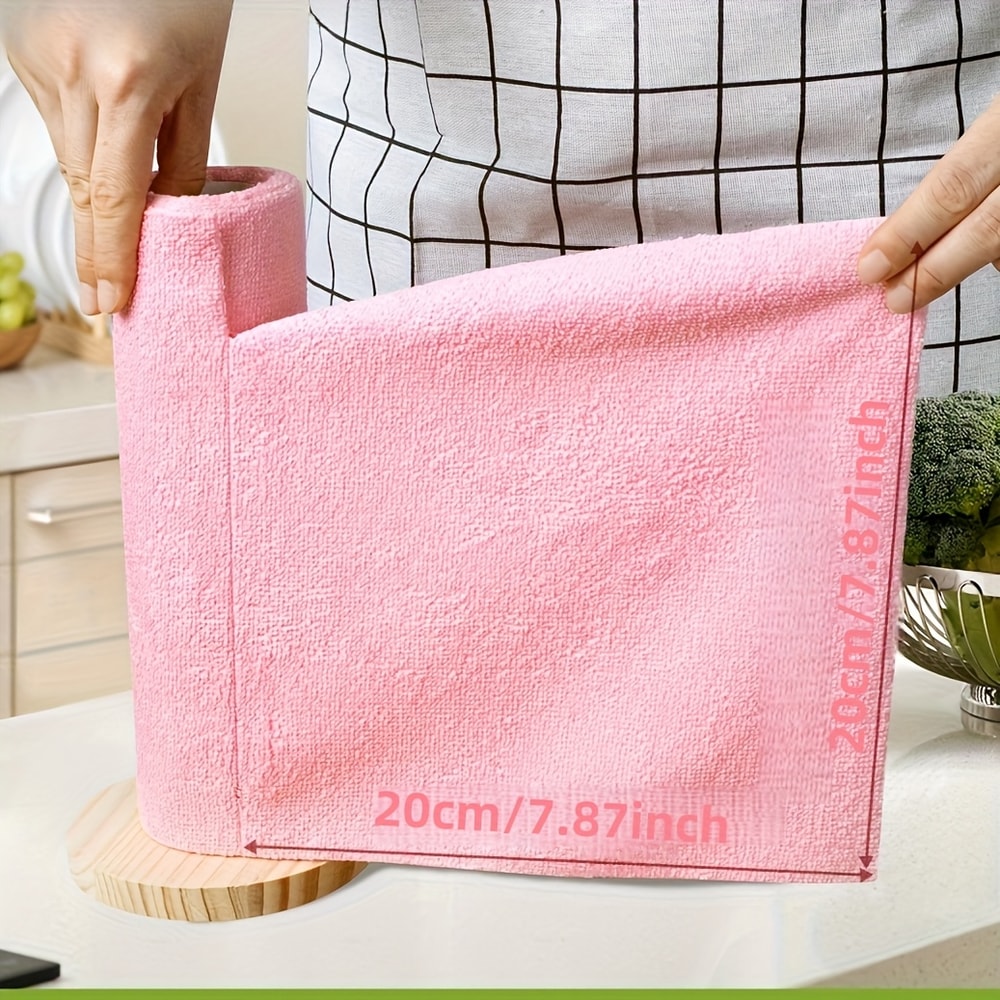 Reusable Kitchen Dish Cloth Roll Washable Cleaning Wipes Paper Towel Alternative Absorbent Rag For 7