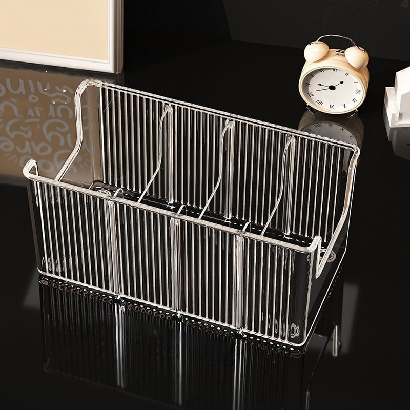 Plastic Belt Organizer With Large Capacity Divided Storage Shelf For Wardrobe Makeup Bathroom Tran 5