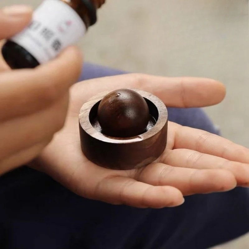 Wooden Aromatherapy Diffuser Set For Home And Office Natural Wood Sphere Diffuser For Odor Elimina 2