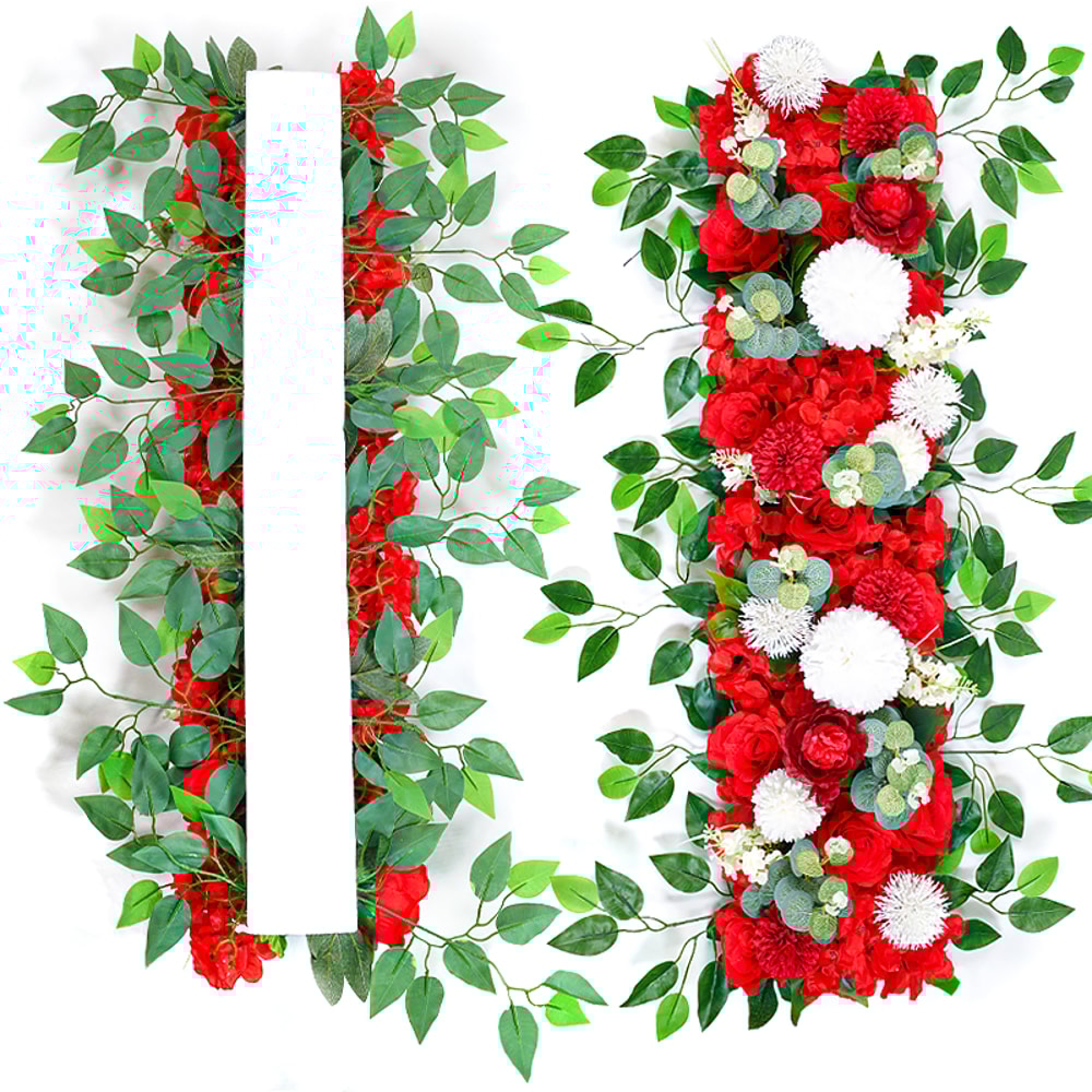 Luxury White Rose Artificial Flower Wedding Table Centerpiece For Party Event Decor 3