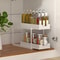 Double-Layer Pull-Out Kitchen Storage Rack – Non-Slip, Multifunctional Under-Sink Storage with Five Hooks for Kitchen &