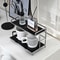Metal Double-Layer Desk Organizer – Versatile Storage Rack for Kitchen, Bathroom, and Living Room